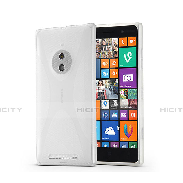 Coque Silicone Souple Vague X-Line pour Nokia Lumia 830 Blanc Plus