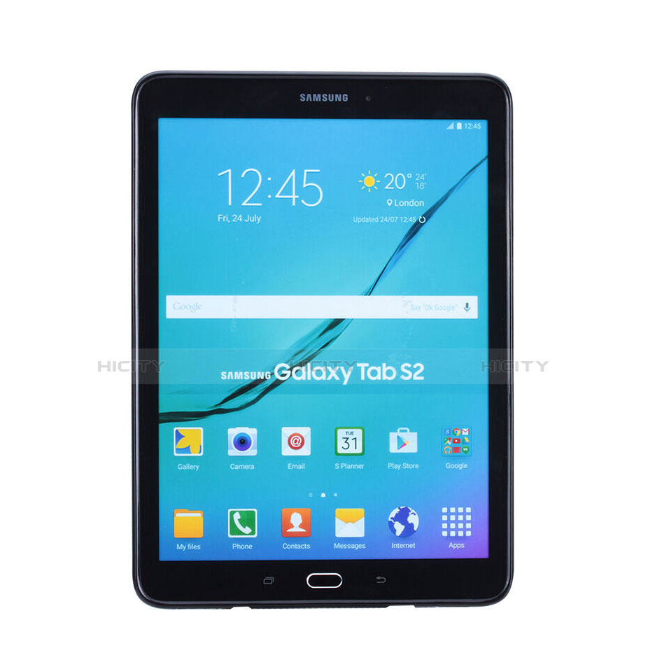 Coque Silicone Souple Vague X-Line pour Samsung Galaxy Tab S2 8.0 SM-T710 SM-T715 Noir Plus