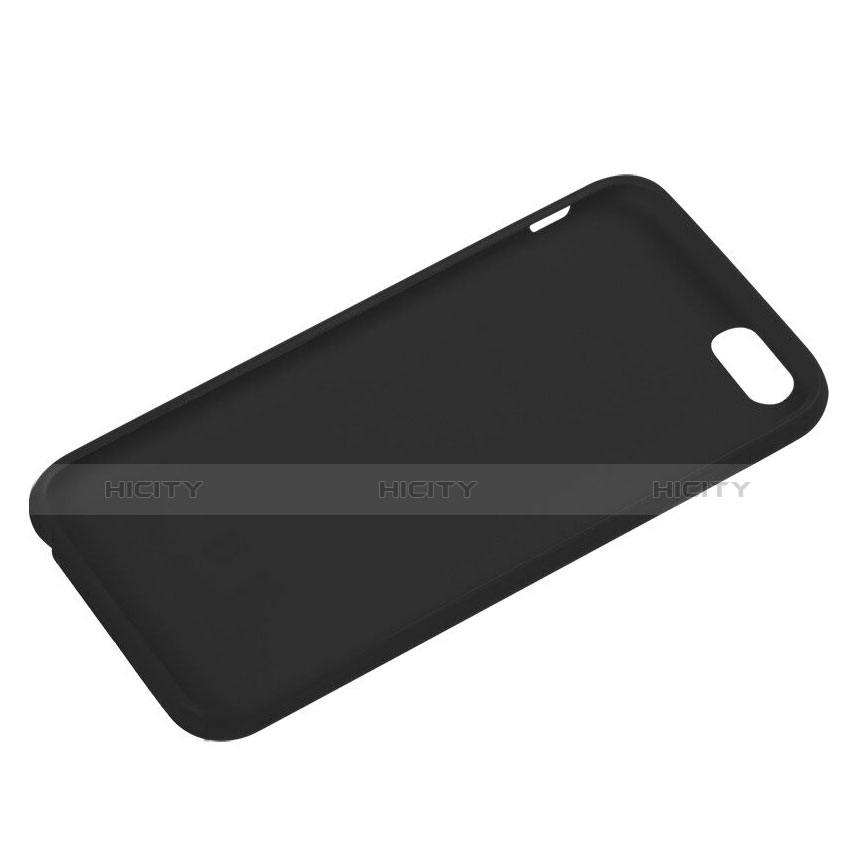 Coque Silicone TPU Souple Couleur Unie pour Apple iPhone 6 Noir Plus