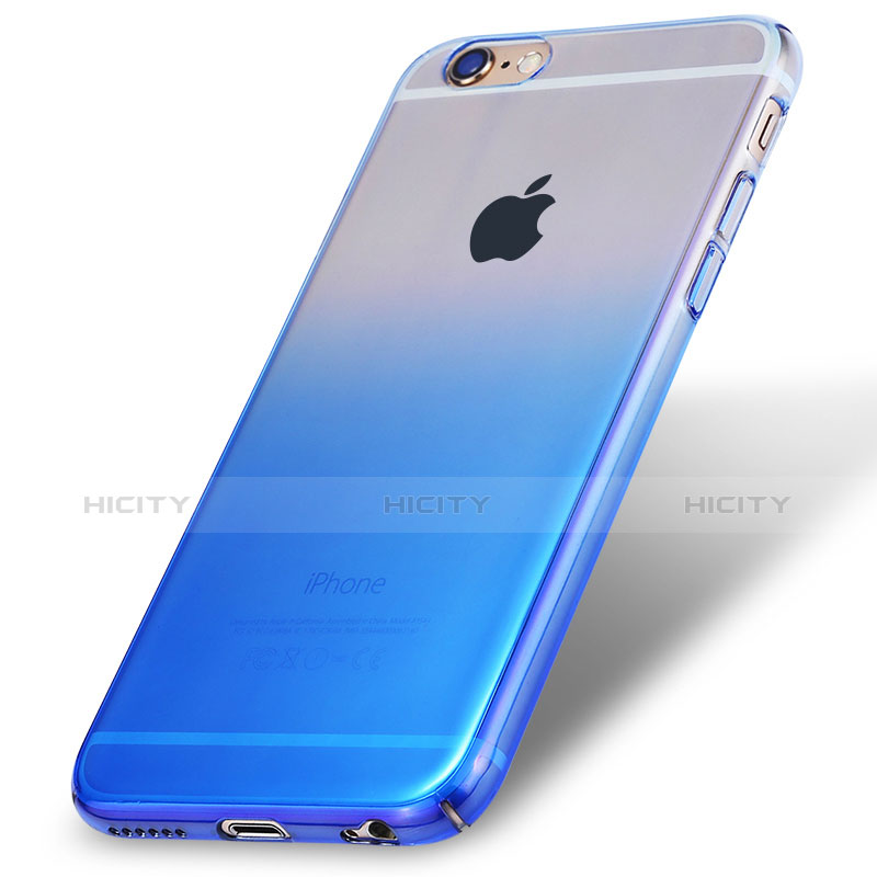 Coque Transparente Rigide Degrade pour Apple iPhone 6 Bleu Plus
