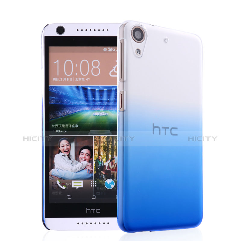 Coque Transparente Rigide Degrade pour HTC Desire 626 Bleu Plus