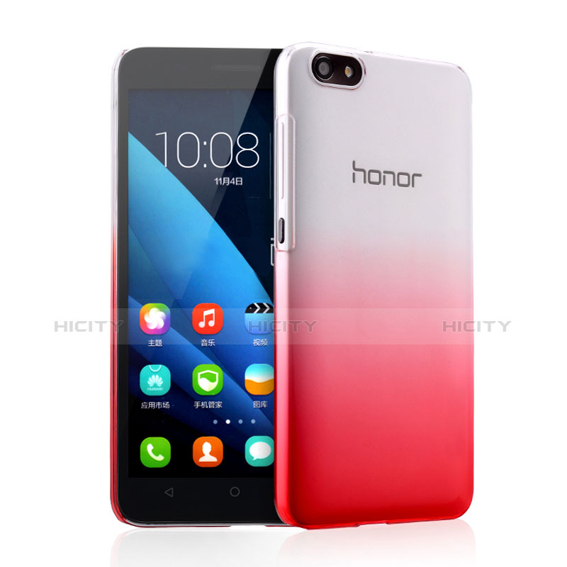 Coque Transparente Rigide Degrade pour Huawei Honor 4X Rose Plus