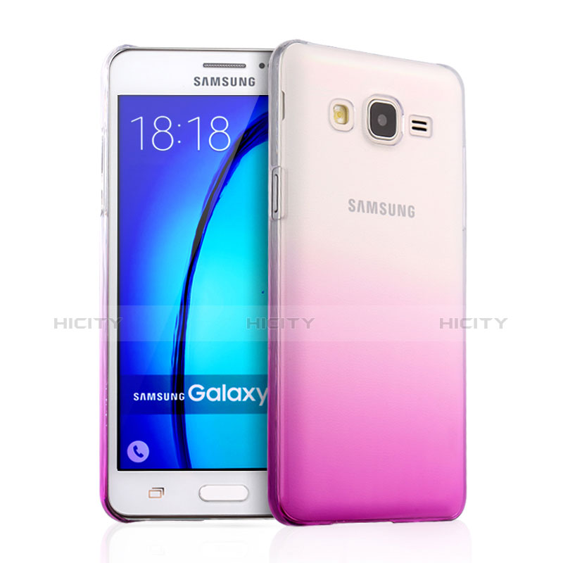 Coque Transparente Rigide Degrade pour Samsung Galaxy On5 G550FY Rose Plus