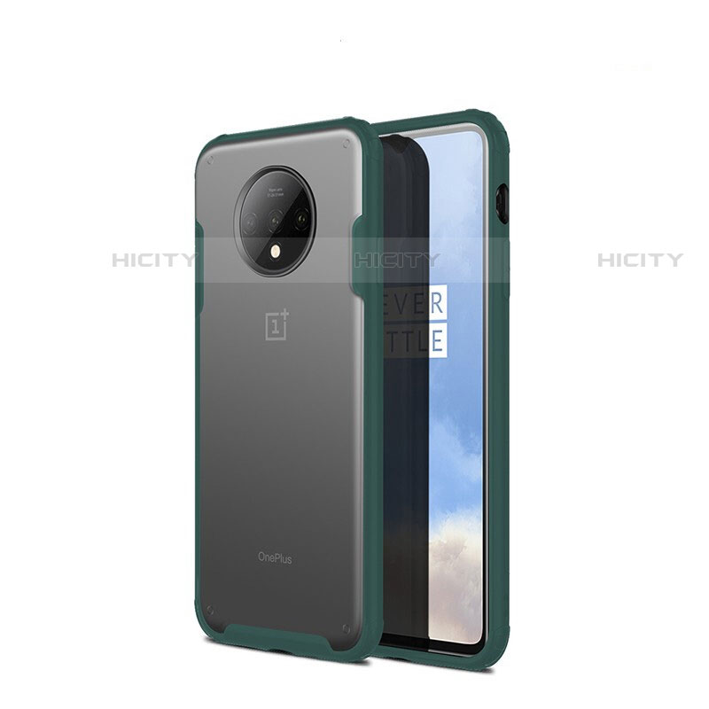 Coque Ultra Fine Mat Rigide Housse Etui Transparente pour OnePlus 7T Vert Plus