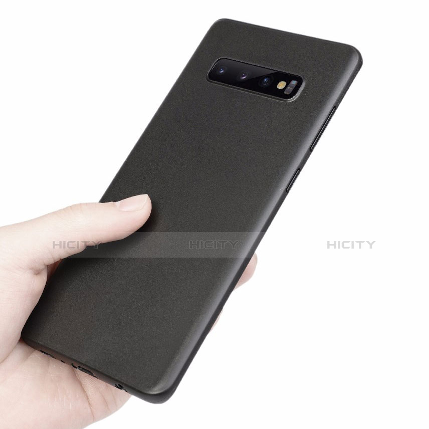 Coque Ultra Fine Mat Rigide Housse Etui Transparente pour Samsung Galaxy S10 Noir Plus