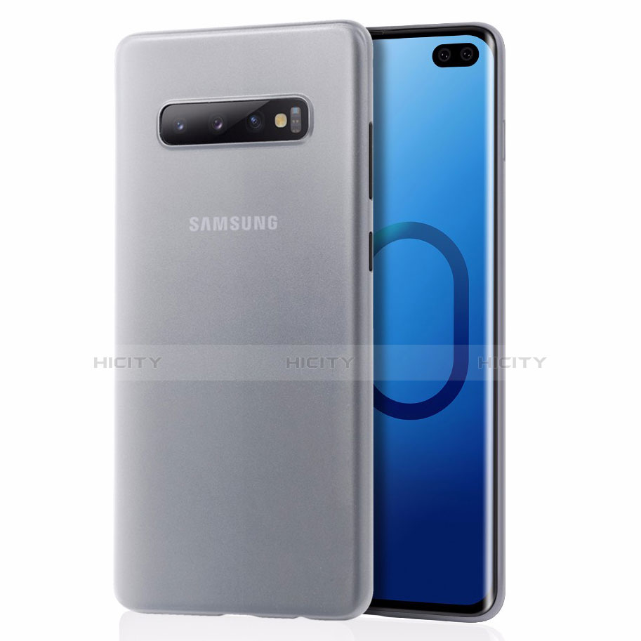 Coque Ultra Fine Mat Rigide Housse Etui Transparente pour Samsung Galaxy S10 Plus Blanc Plus