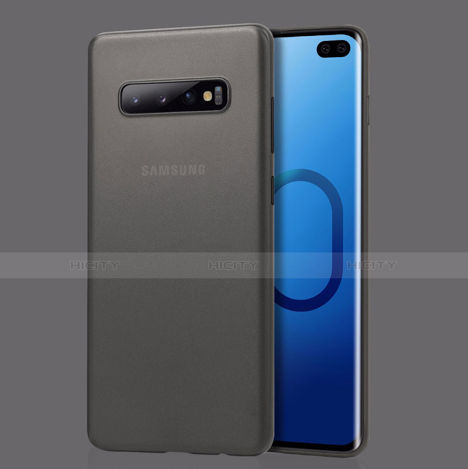 Coque Ultra Fine Mat Rigide Housse Etui Transparente pour Samsung Galaxy S10 Plus Gris Plus