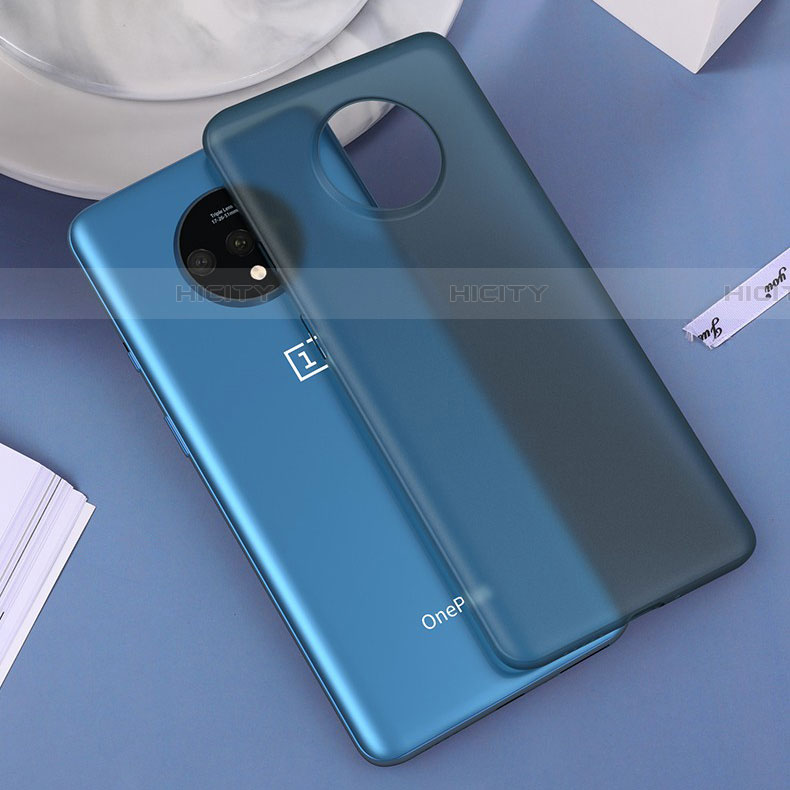 Coque Ultra Fine Plastique Rigide Etui Housse Transparente H01 pour OnePlus 7T Bleu Plus