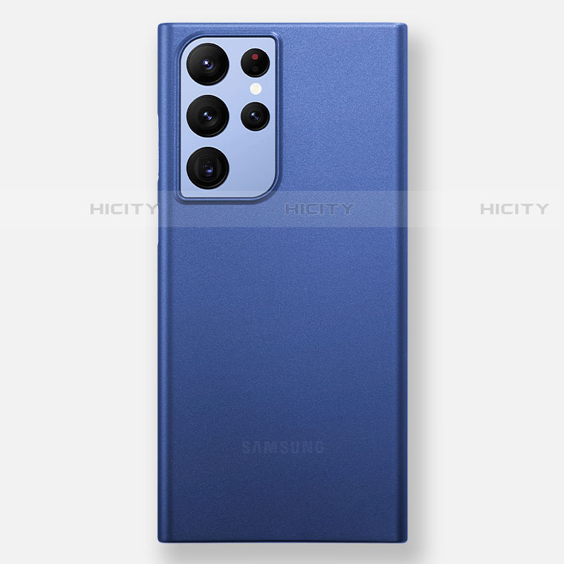 Coque Ultra Fine Plastique Rigide Etui Housse Transparente H02 pour Samsung Galaxy S21 Ultra 5G Bleu Plus