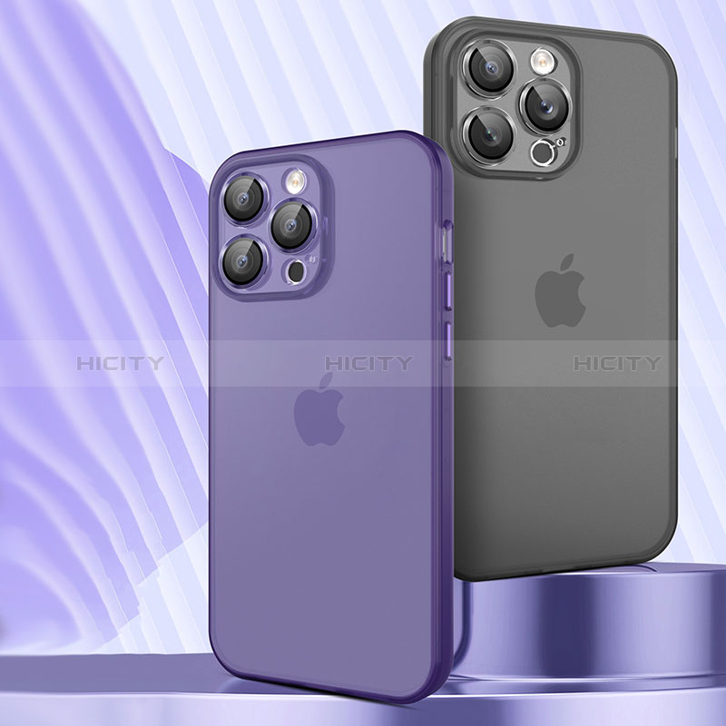 Coque Ultra Fine Plastique Rigide Etui Housse Transparente QC pour Apple iPhone 15 Pro Max Plus