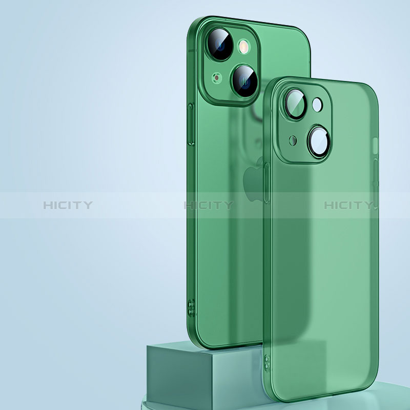 Coque Ultra Fine Plastique Rigide Etui Housse Transparente QC1 pour Apple iPhone 12 Mini Vert Plus