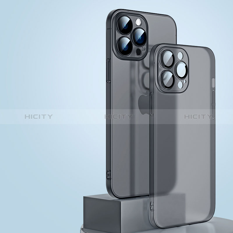 Coque Ultra Fine Plastique Rigide Etui Housse Transparente QC1 pour Apple iPhone 13 Pro Max Noir Plus