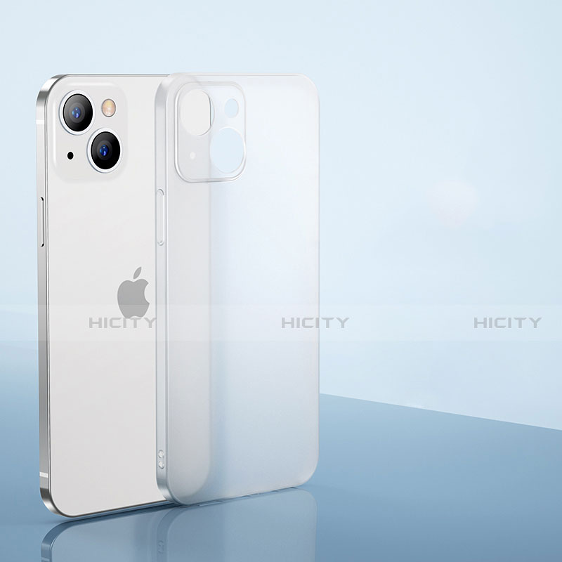 Coque Ultra Fine Plastique Rigide Etui Housse Transparente U01 pour Apple iPhone 13 Blanc Plus