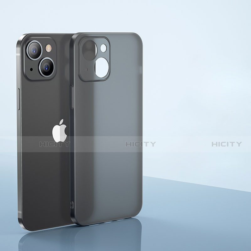 Coque Ultra Fine Plastique Rigide Etui Housse Transparente U01 pour Apple iPhone 13 Gris Plus