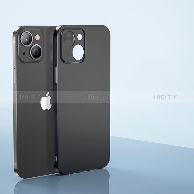Coque Ultra Fine Plastique Rigide Etui Housse Transparente U01 pour Apple iPhone 15 Noir Plus