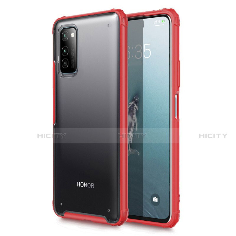 Coque Ultra Fine Plastique Rigide Etui Housse Transparente U01 pour Huawei Honor V30 5G Rouge Plus