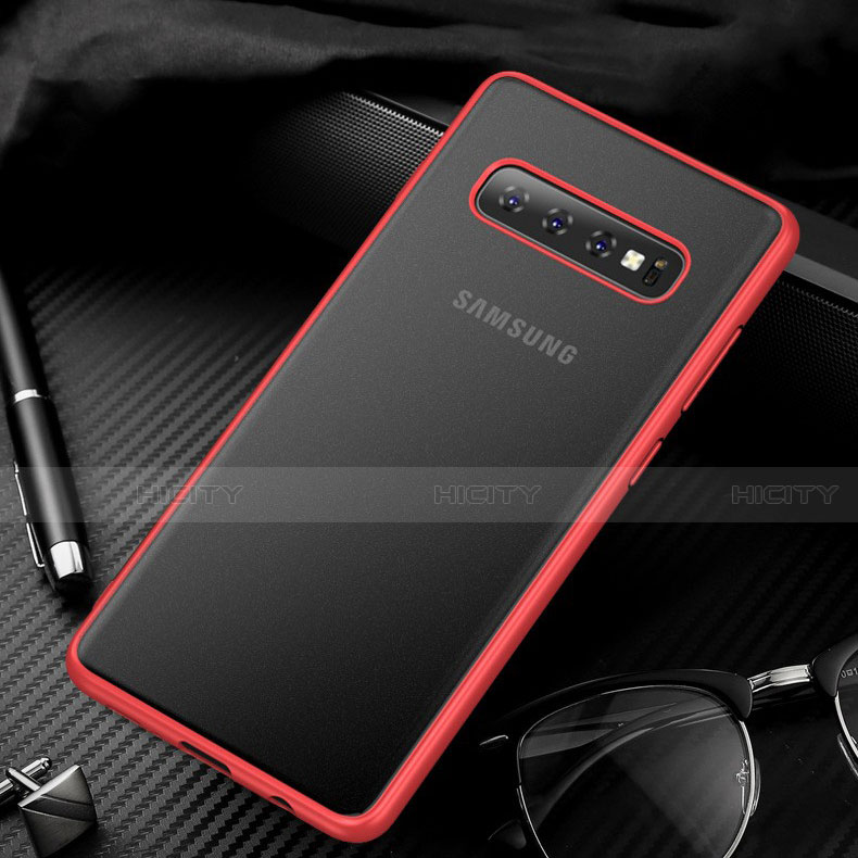Coque Ultra Fine Plastique Rigide Etui Housse Transparente U01 pour Samsung Galaxy S10 5G Rouge Plus