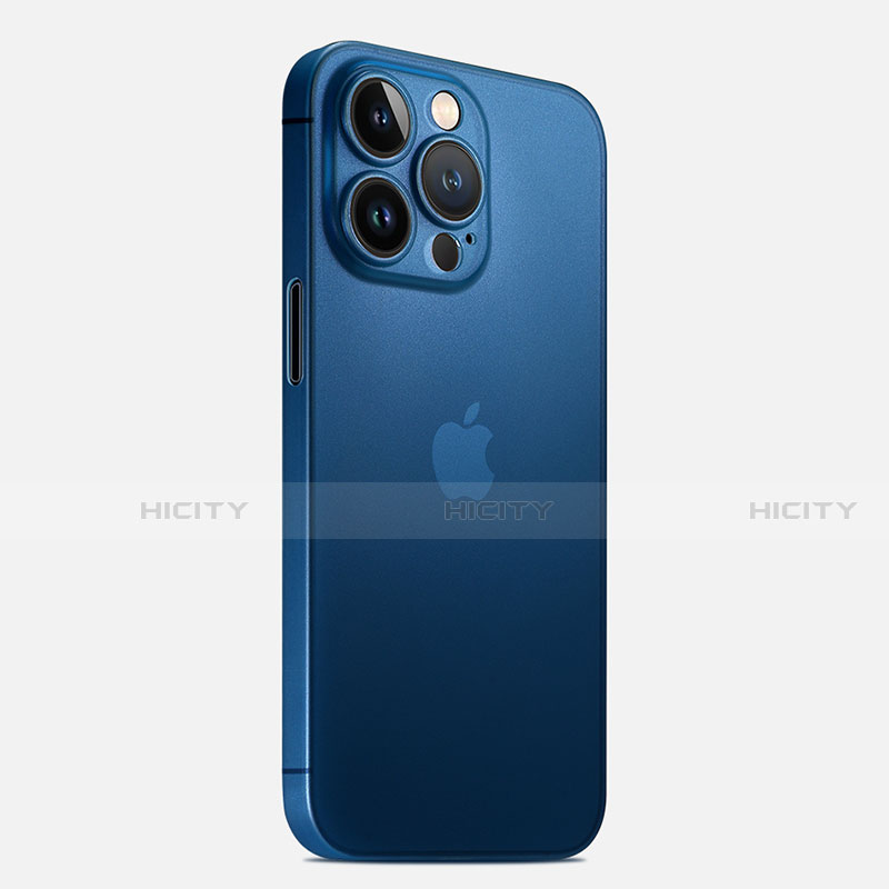 Coque Ultra Fine Plastique Rigide Etui Housse Transparente U02 pour Apple iPhone 13 Pro Bleu Plus