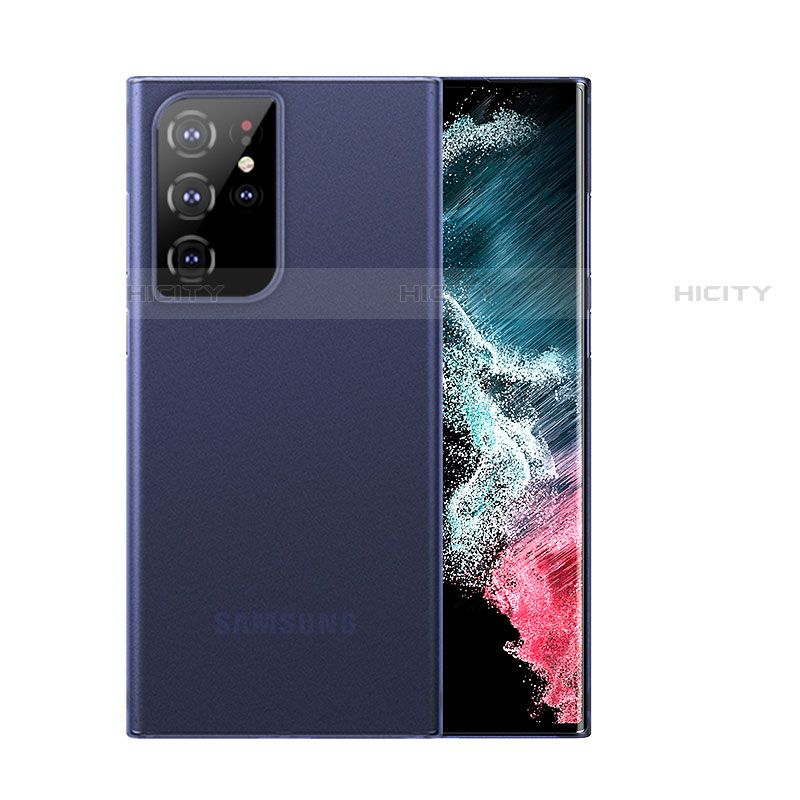 Coque Ultra Fine Plastique Rigide Etui Housse Transparente U03 pour Samsung Galaxy S23 Ultra 5G Bleu Plus