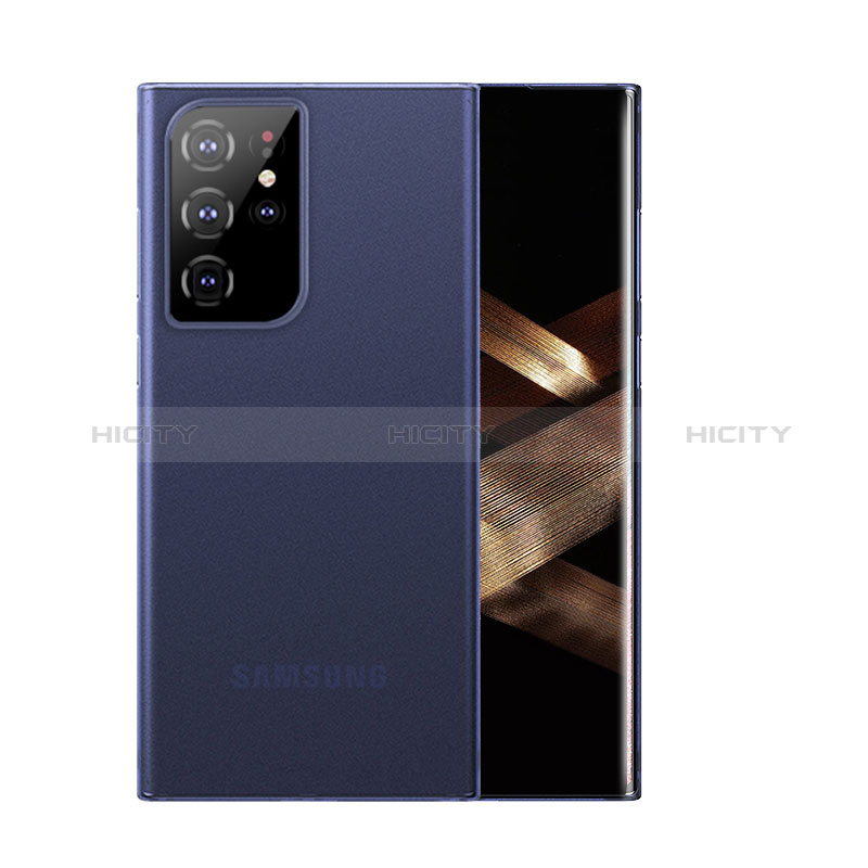 Coque Ultra Fine Plastique Rigide Etui Housse Transparente U03 pour Samsung Galaxy S24 Ultra 5G Bleu Plus