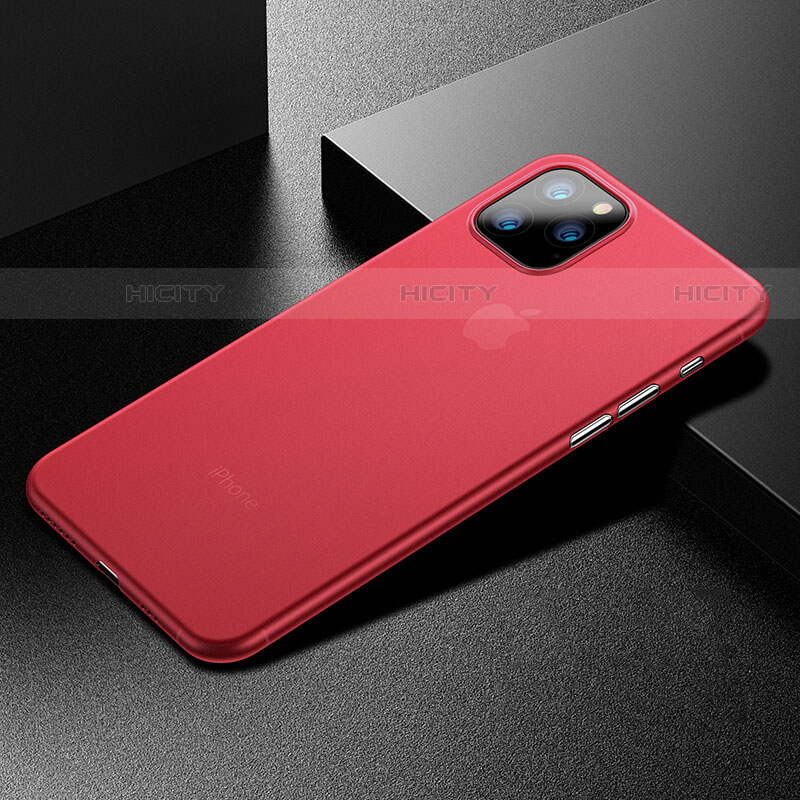 Coque Ultra Fine Plastique Rigide Etui Housse Transparente U04 pour Apple iPhone 11 Pro Rouge Plus