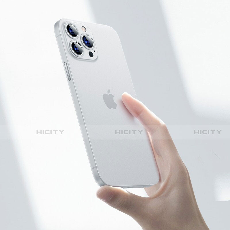 Coque Ultra Fine Plastique Rigide Etui Housse Transparente U06 pour Apple iPhone 14 Pro Blanc Plus
