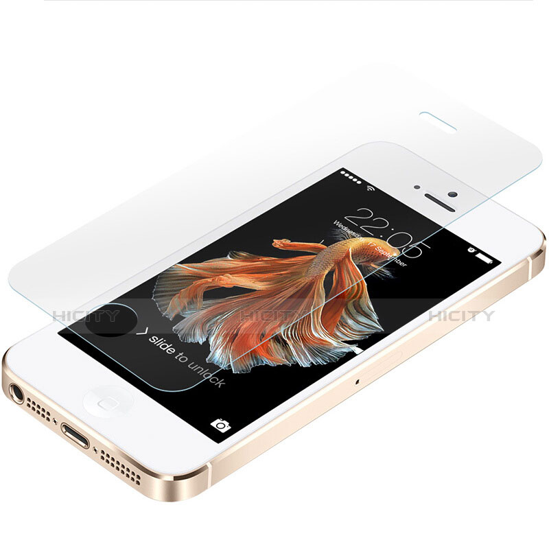 Coque Ultra Fine Plastique Rigide Transparente et Protecteur d'Ecran pour Apple iPhone SE Clair Plus