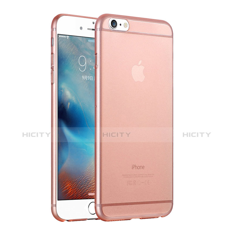 Coque Ultra Fine Plastique Rigide Transparente pour Apple iPhone 6 Or Rose Plus