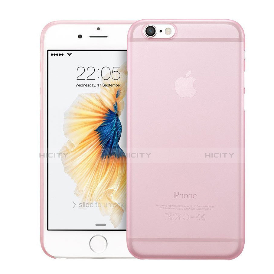Coque Ultra Fine Plastique Rigide Transparente pour Apple iPhone 6 Plus Rose Plus