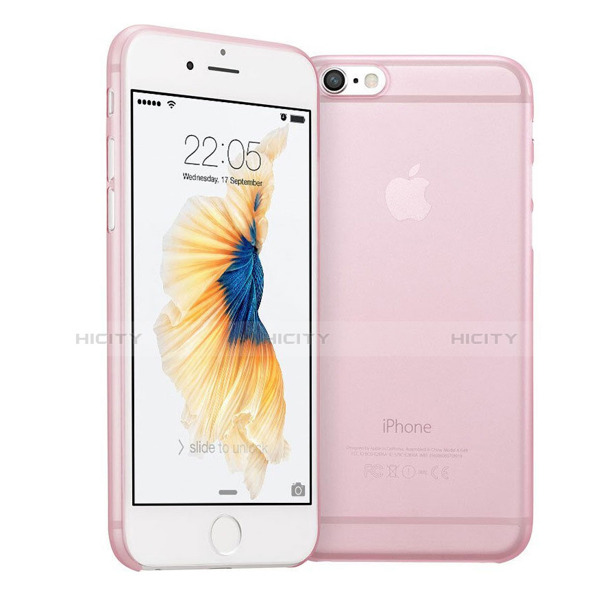 Coque Ultra Fine Plastique Rigide Transparente pour Apple iPhone 6 Plus Rose Plus