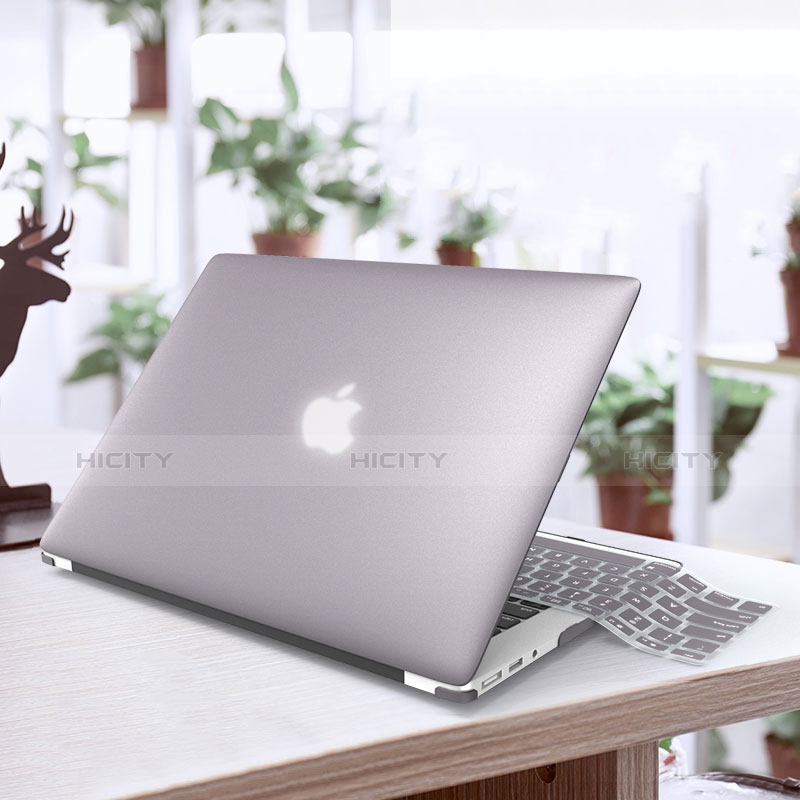 Coque Ultra Fine Plastique Rigide Transparente pour Apple MacBook Air 13.3 pouces (2018) Argent Plus