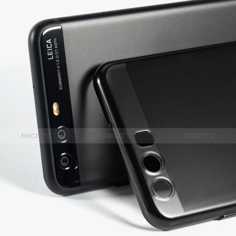 Coque Ultra Fine Plastique Rigide Transparente pour Huawei P10 Noir Plus
