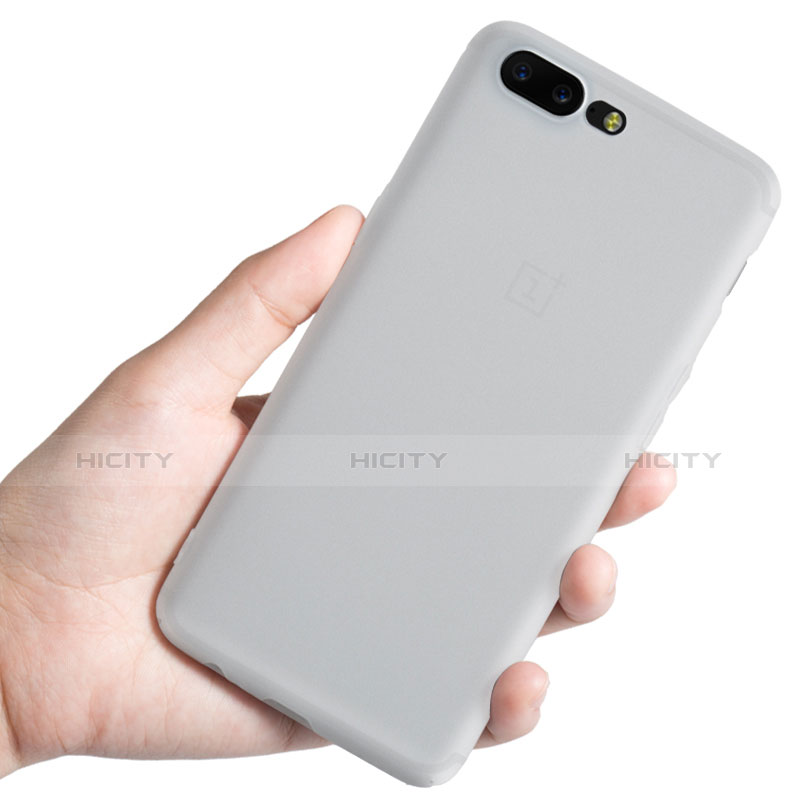 Coque Ultra Fine Plastique Rigide Transparente pour OnePlus 5 Blanc Plus