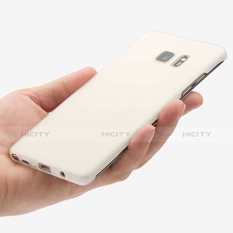 Coque Ultra Fine Plastique Rigide Transparente pour Samsung Galaxy Note 7 Blanc Plus