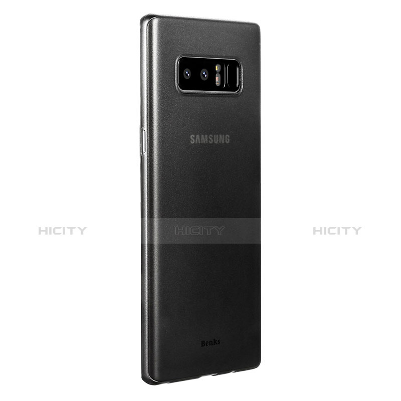 Coque Ultra Fine Plastique Rigide Transparente pour Samsung Galaxy Note 8 Gris Plus