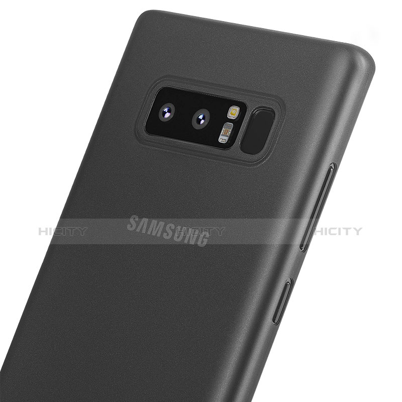 Coque Ultra Fine Plastique Rigide Transparente pour Samsung Galaxy Note 8 Noir Plus