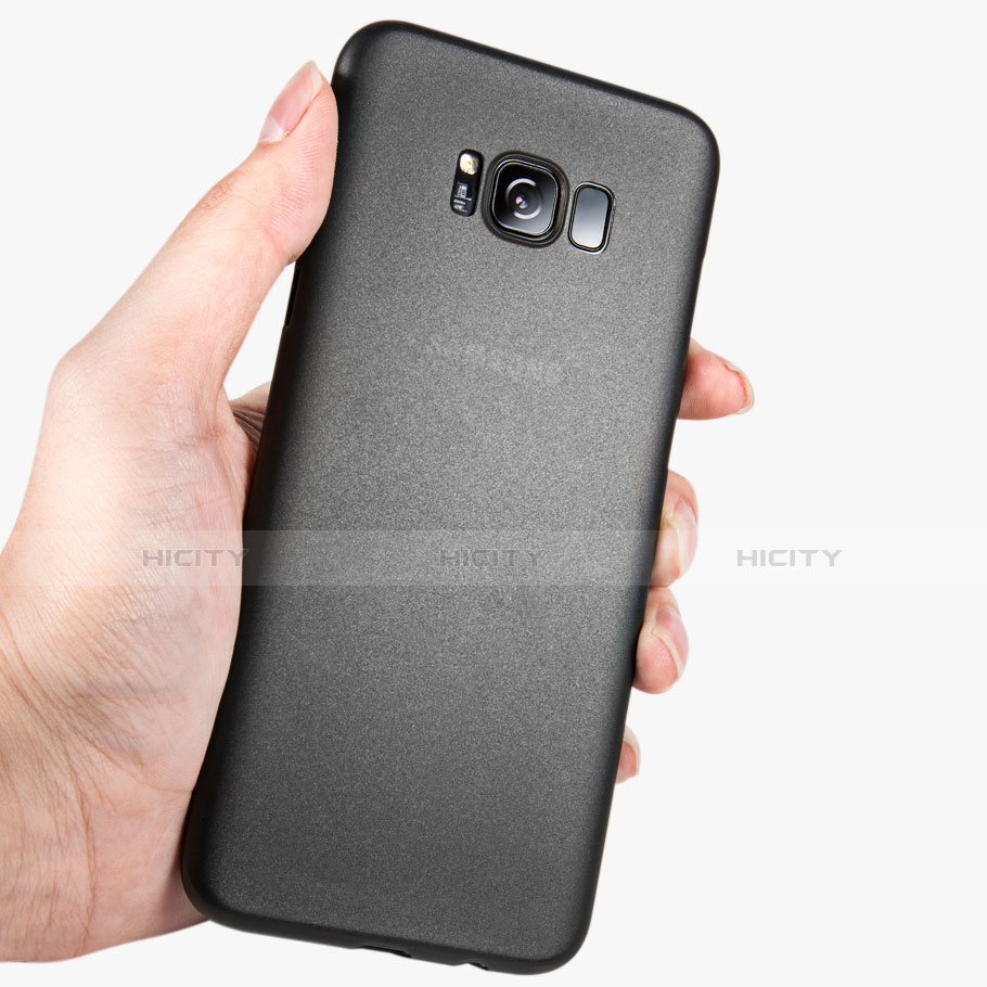 Coque Ultra Fine Plastique Rigide Transparente pour Samsung Galaxy S8 Noir Plus