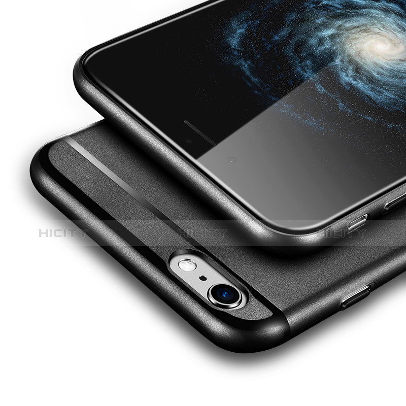 Coque Ultra Fine Plastique Rigide Transparente T06 pour Apple iPhone 6S Noir Plus