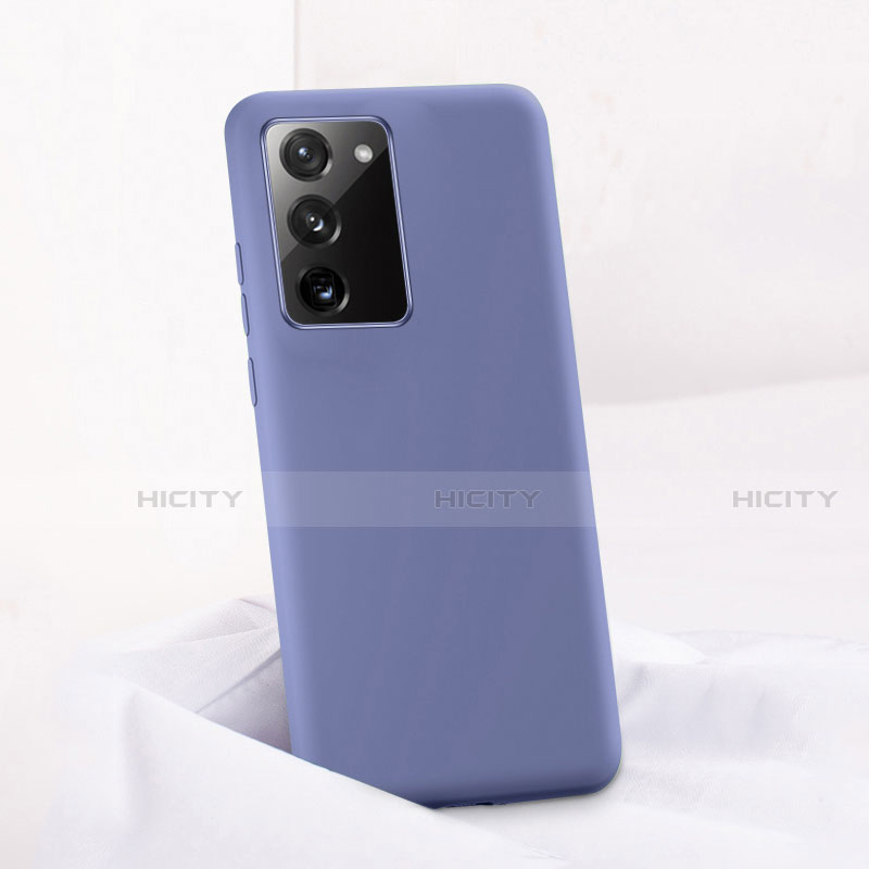 Coque Ultra Fine Silicone Souple 360 Degres Housse Etui C01 pour Samsung Galaxy Note 20 5G Gris Lavende Plus