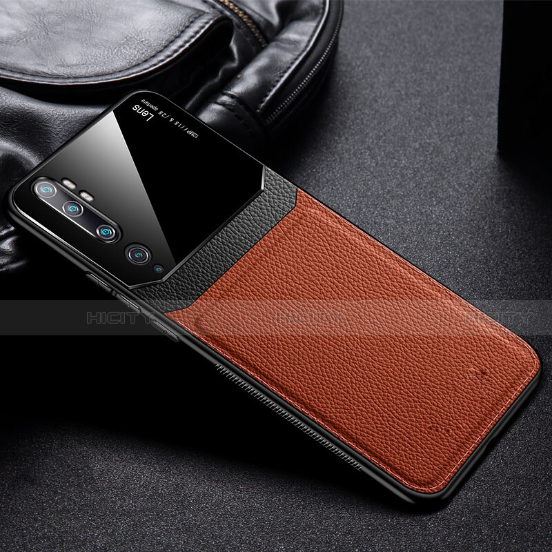 Coque Ultra Fine Silicone Souple 360 Degres Housse Etui C01 pour Xiaomi Mi Note 10 Marron Plus