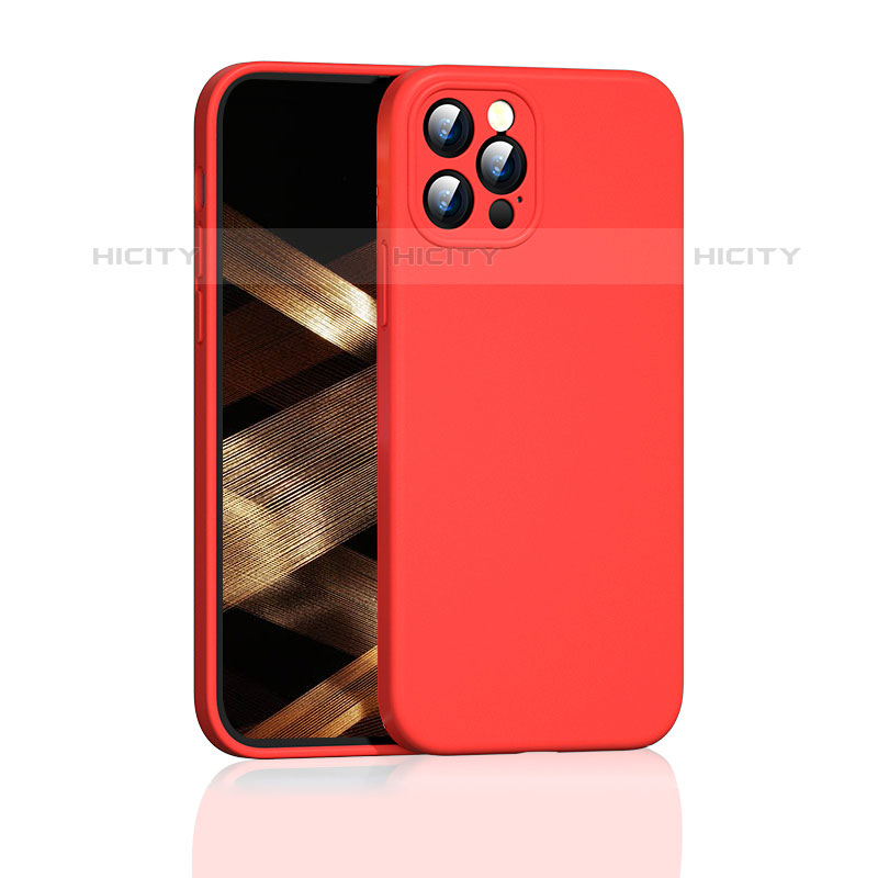 Coque Ultra Fine Silicone Souple 360 Degres Housse Etui G01 pour Apple iPhone 15 Pro Rouge Plus