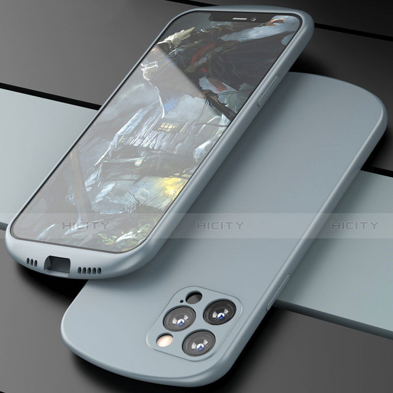 Coque Ultra Fine Silicone Souple 360 Degres Housse Etui N01 pour Apple iPhone 12 Pro Gris Plus