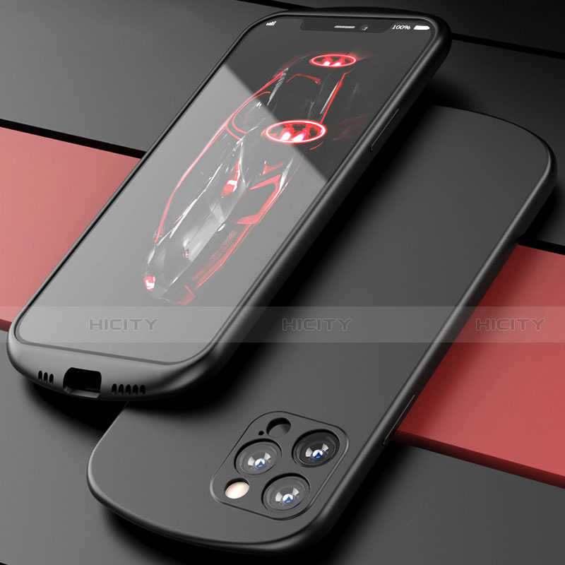 Coque Ultra Fine Silicone Souple 360 Degres Housse Etui N01 pour Apple iPhone 12 Pro Max Noir Plus