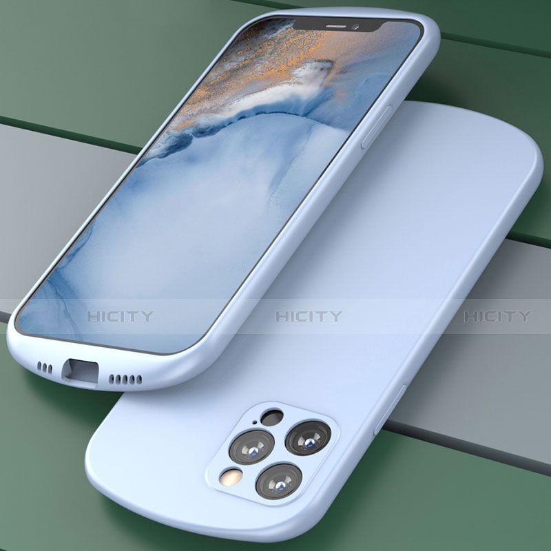 Coque Ultra Fine Silicone Souple 360 Degres Housse Etui N01 pour Apple iPhone 12 Pro Max Violet Clair Plus