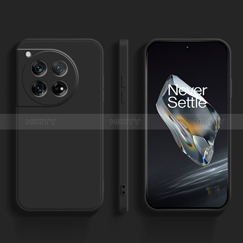 Coque Ultra Fine Silicone Souple 360 Degres Housse Etui pour OnePlus 12R 5G Noir Plus