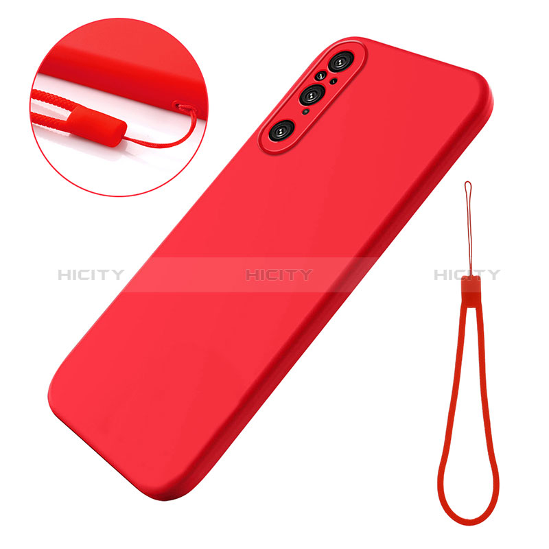 Coque Ultra Fine Silicone Souple 360 Degres Housse Etui pour Sony Xperia 1 V Rouge Plus
