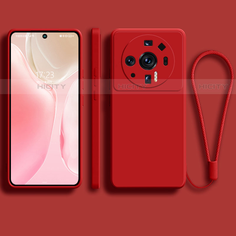 Coque Ultra Fine Silicone Souple 360 Degres Housse Etui pour Xiaomi Mi 12 Ultra 5G Rouge Plus