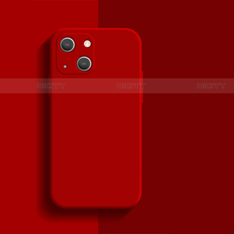 Coque Ultra Fine Silicone Souple 360 Degres Housse Etui S01 pour Apple iPhone 14 Plus Rouge Plus
