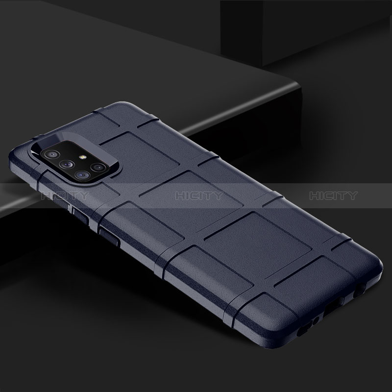 Coque Ultra Fine Silicone Souple 360 Degres Housse Etui S01 pour Samsung Galaxy A71 4G A715 Bleu Plus