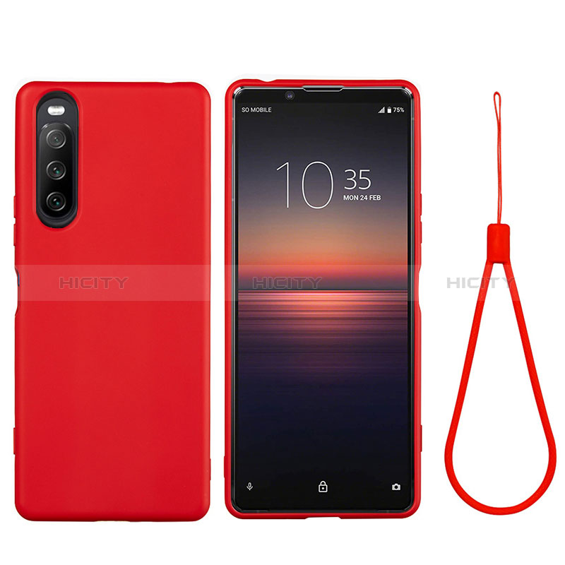 Coque Ultra Fine Silicone Souple 360 Degres Housse Etui S01 pour Sony Xperia 10 V Rouge Plus